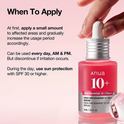 Anua Niacinamide 10 TXA 4 Serum for Brightening and Dark Spots